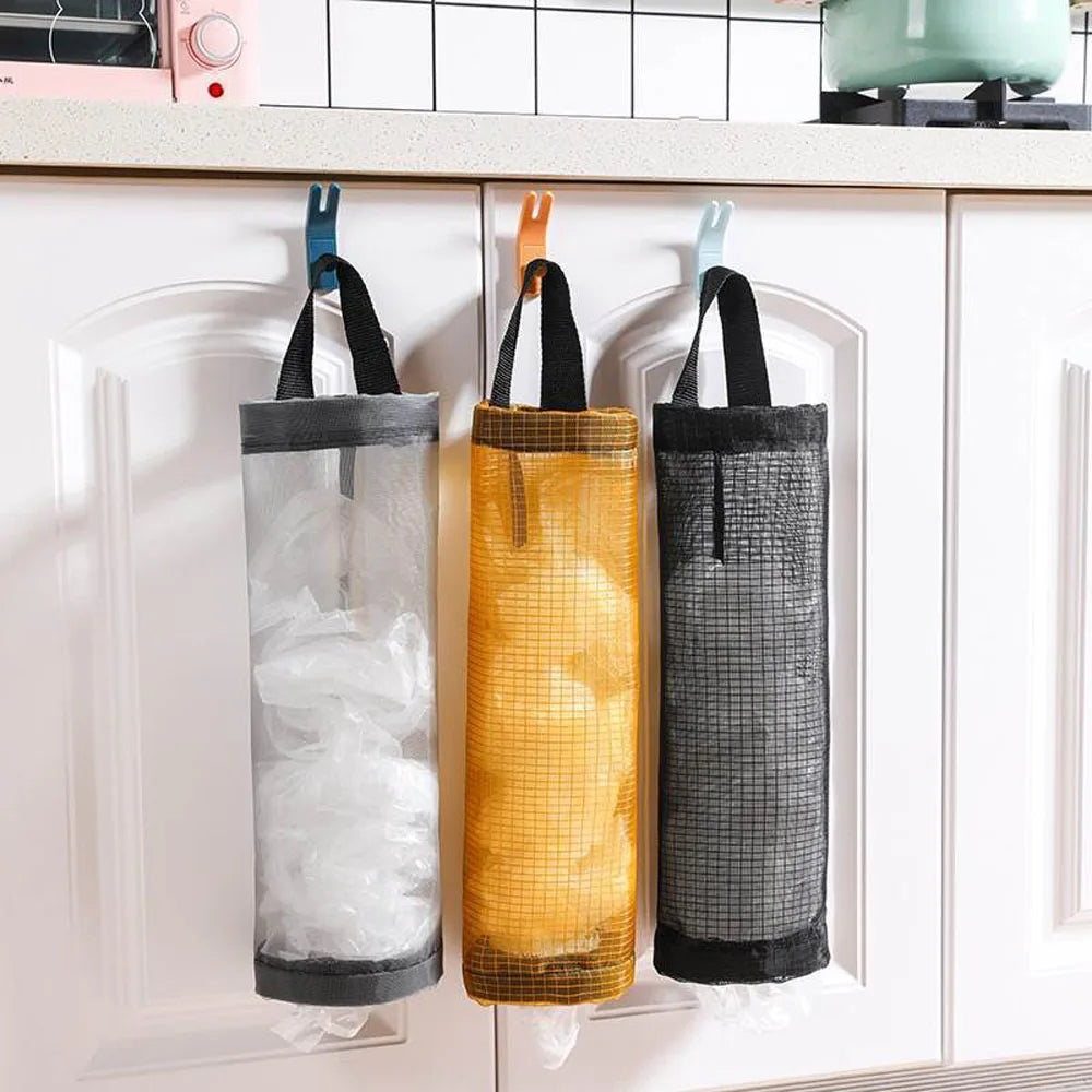 Organizador de Sacolas Plásticas para Cozinha – Porta Sacos Reutilizável de Parede