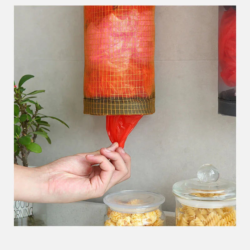 Organizador de Sacolas Plásticas para Cozinha – Porta Sacos Reutilizável de Parede